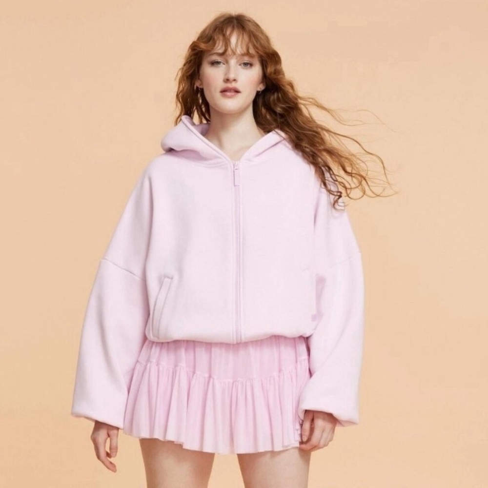 Blogilates Marshmallow Zip Hoodie - L